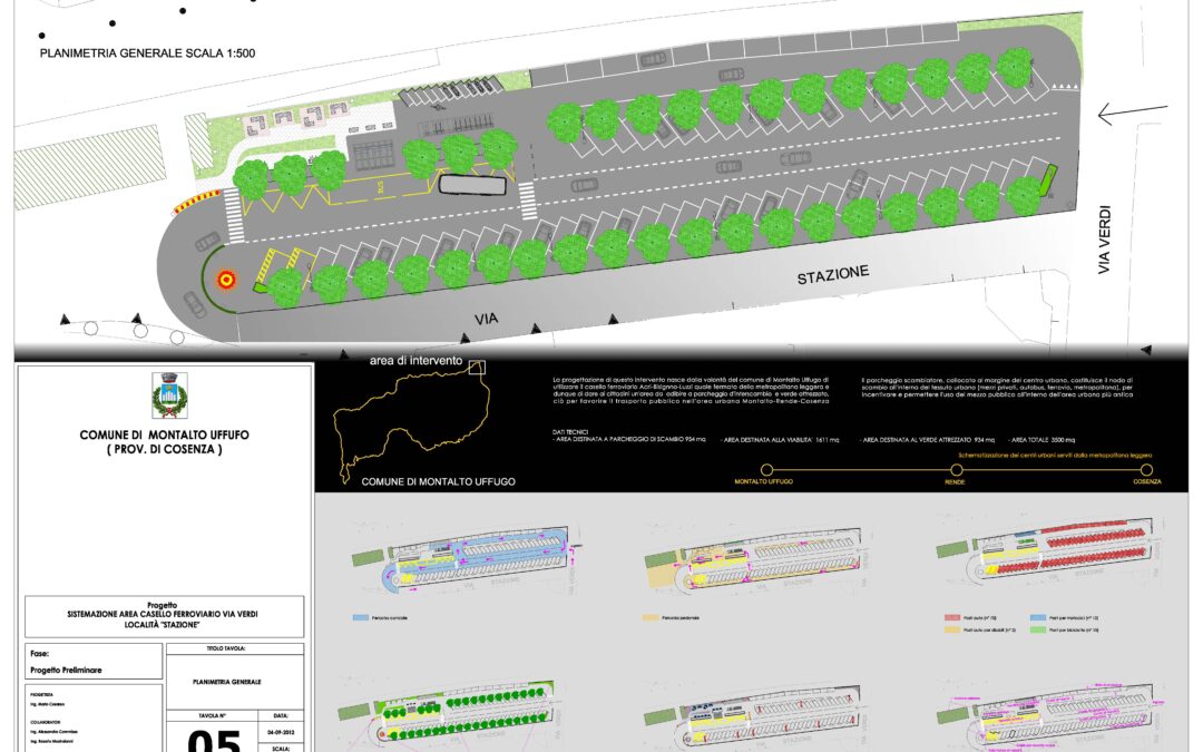 Progetto preliminare sistemazione casello ferroviario Via Verdi Montalto Uffugo (CS) – Anno 2012